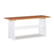 Kingfisher Lane Pine Wood Corner Nook Dining Set with Storage in White & Natural