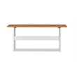 Kingfisher Lane Pine Wood Corner Nook Dining Set with Storage in White & Natural