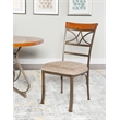 Kingfisher Lane 5 Piece Cherry Wood & Steel Dining Set in Matte Pewter & Bronze