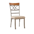 Kingfisher Lane 5 Piece Cherry Wood & Steel Dining Set in Matte Pewter & Bronze