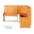 Kingfisher Lane Modern Wood Corner Dining Nook Set in Natural