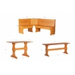 Kingfisher Lane Modern Wood Corner Dining Nook Set in Natural