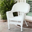 Kingfisher Lane 3 Piece Wicker Conversation Set in White without Cushion
