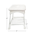 Kingfisher Lane 3 Piece Wicker Conversation Set in White without Cushion