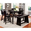 Kingfisher Lane Wood 6-Piece Counter Height Dining Set in Black