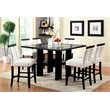 Kingfisher Lane Wood 9-Piece Counter Dining Set with LED in Black