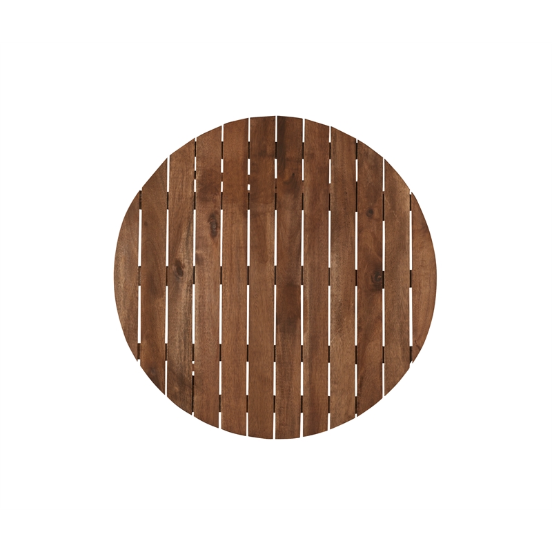 Kingfisher Lane 3 Piece Outdoor Foldable Wood Bistro Set in Acorn Brown