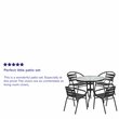 Kingfisher Lane Modern 5 Piece Round Patio Dining Set in Black