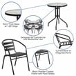 Kingfisher Lane Modern 5 Piece Round Patio Dining Set in Black