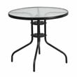 Kingfisher Lane Modern 5 Piece Round Patio Dining Set in Black