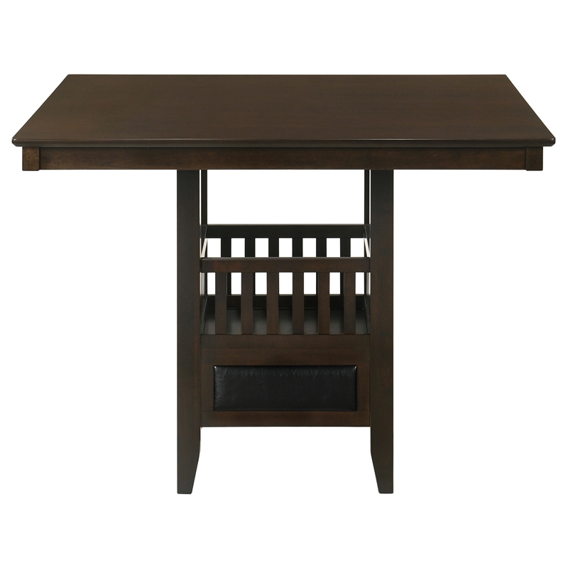 Kingfisher Lane 5-piece Wood Dining Room Set Espresso and Black