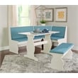 Kingfisher Lane Contemporary Wood Corner Nook Dining Set in Blue