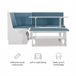 Kingfisher Lane Contemporary Wood Corner Nook Dining Set in Blue