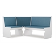 Kingfisher Lane Contemporary Wood Corner Nook Dining Set in Blue