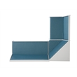Kingfisher Lane Contemporary Wood Corner Nook Dining Set in Blue