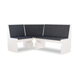 Kingfisher Lane Wood Corner Breakfast Nook Dining Set in Charcoal Gray