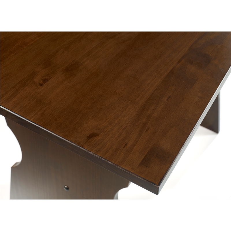 Kingfisher Lane Wood Backless 3 Piece Dining Nook with Storage in Brown