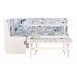 Kingfisher Lane Contemporary Wood Corner Nook Dining Set in White