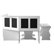 Kingfisher Lane Contemporary Wood Corner Nook Dining Set in White