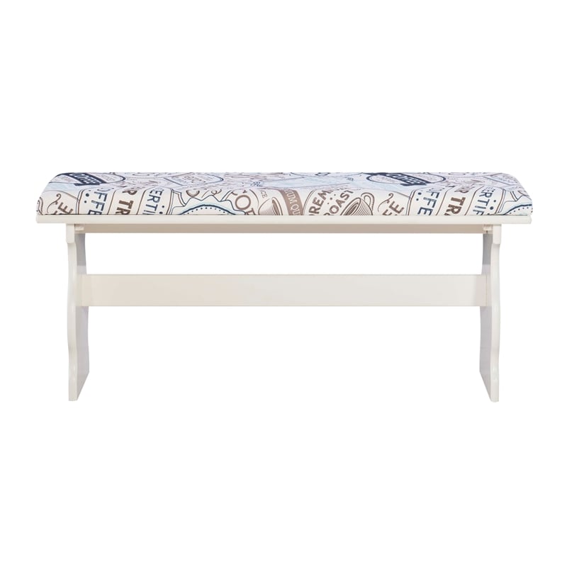 Kingfisher Lane Contemporary Wood Corner Nook Dining Set in White