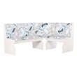 Kingfisher Lane Contemporary Wood Corner Nook Dining Set in White