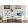 Kingfisher Lane Contemporary Wood Corner Nook Dining Set in White