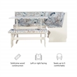 Kingfisher Lane Contemporary Wood Corner Nook Dining Set in White