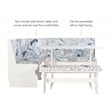 Kingfisher Lane Contemporary Wood Corner Nook Dining Set in White