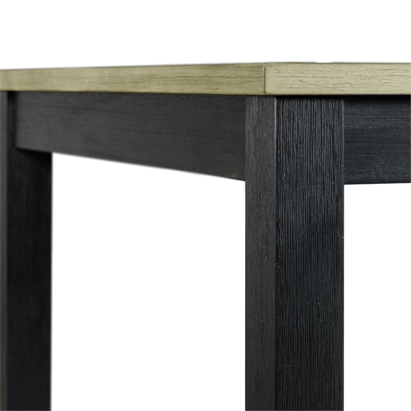 Kingfisher Lane Contemporary Gray 5PC Wood Dining Set in Black