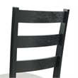 Kingfisher Lane Contemporary Gray 5PC Wood Dining Set in Black
