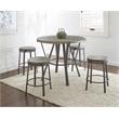 Kingfisher Lane 5 Piece Counter Height Dining Set in Gray and Brown