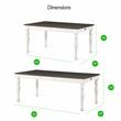 Kingfisher Lane Contemporary Two-Tone 6-Piece Dining Set in Ivory