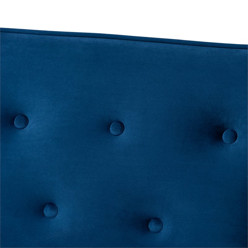 Kingfisher Lane Modern Navy Blue Velvet 3-Piece Living Room Set