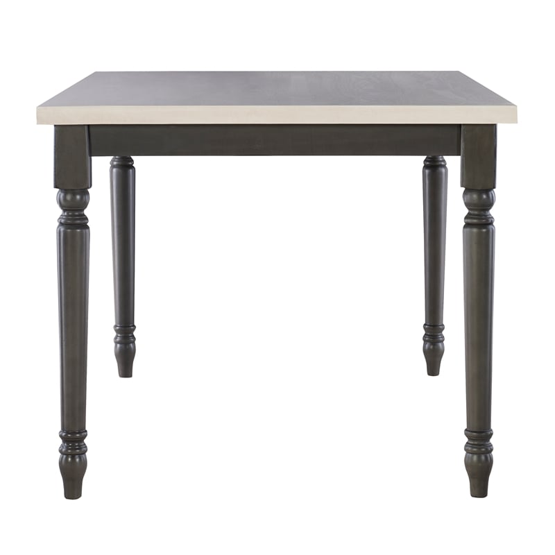 Kingfisher Lane Wood Five Piece Dining Set in Smokey White and Dark Gray
