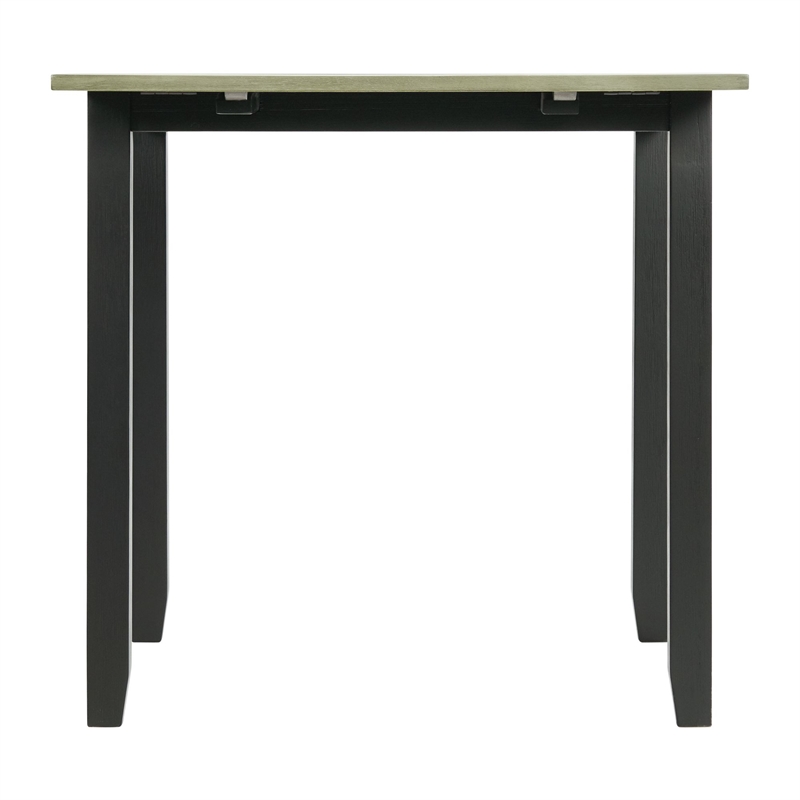 Kingfisher Lane Contemporary 3PC Drop Leaf Dining Set in Black