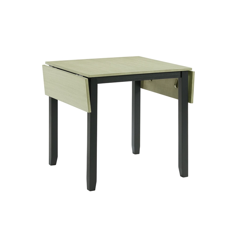 Kingfisher Lane Contemporary 3PC Drop Leaf Dining Set in Black