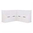 Kingfisher Lane Contemporary Wood Corner Breakfast Nook in White