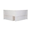 Kingfisher Lane Contemporary Wood Corner Breakfast Nook in White