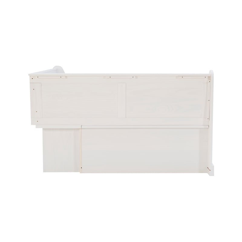 Kingfisher Lane Contemporary Wood Corner Breakfast Nook in White