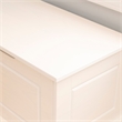 Kingfisher Lane Backless White Storage Nook and Round Table White/Natural Wood