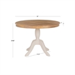 Kingfisher Lane Backless White Storage Nook and Round Table White/Natural Wood