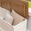 Kingfisher Lane Backless 2 Tone Storage Nook and Round Table Natural/White Wood