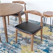 Kingfisher Lane Solid Wood Walnut Dining Room & Kitchen Table & Chair Set of 4