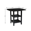 Kingfisher Lane 5 Piece Solid Wood Counter Height Dining Set in Black