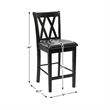 Kingfisher Lane 5 Piece Solid Wood Counter Height Dining Set in Black