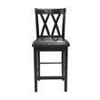 Kingfisher Lane 5 Piece Solid Wood Counter Height Dining Set in Black