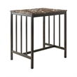Kingfisher Lane 3 Piece Faux Marble Top Counter Height Dining Set in Black