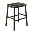 Kingfisher Lane 3 Piece Faux Marble Top Counter Height Dining Set in Black