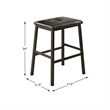 Kingfisher Lane 3 Piece Faux Marble Top Counter Height Dining Set in Black