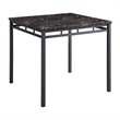 Kingfisher Lane 5 Piece Faux Marble Top Counter Height Dining Set in Black